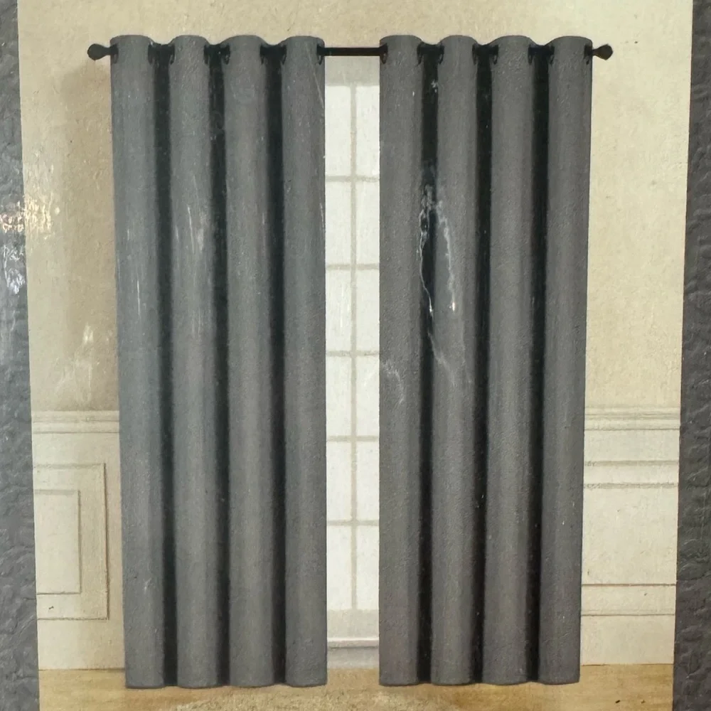 Lana Ivory blackout panel with grommets extra wide window panel